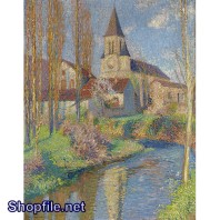 TSD3568 - Tranh sơn dầu cảnh đẹp làng quê